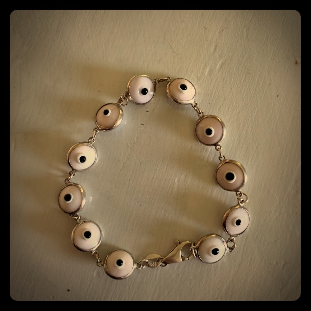 Sterling silver Evil eye bracelet